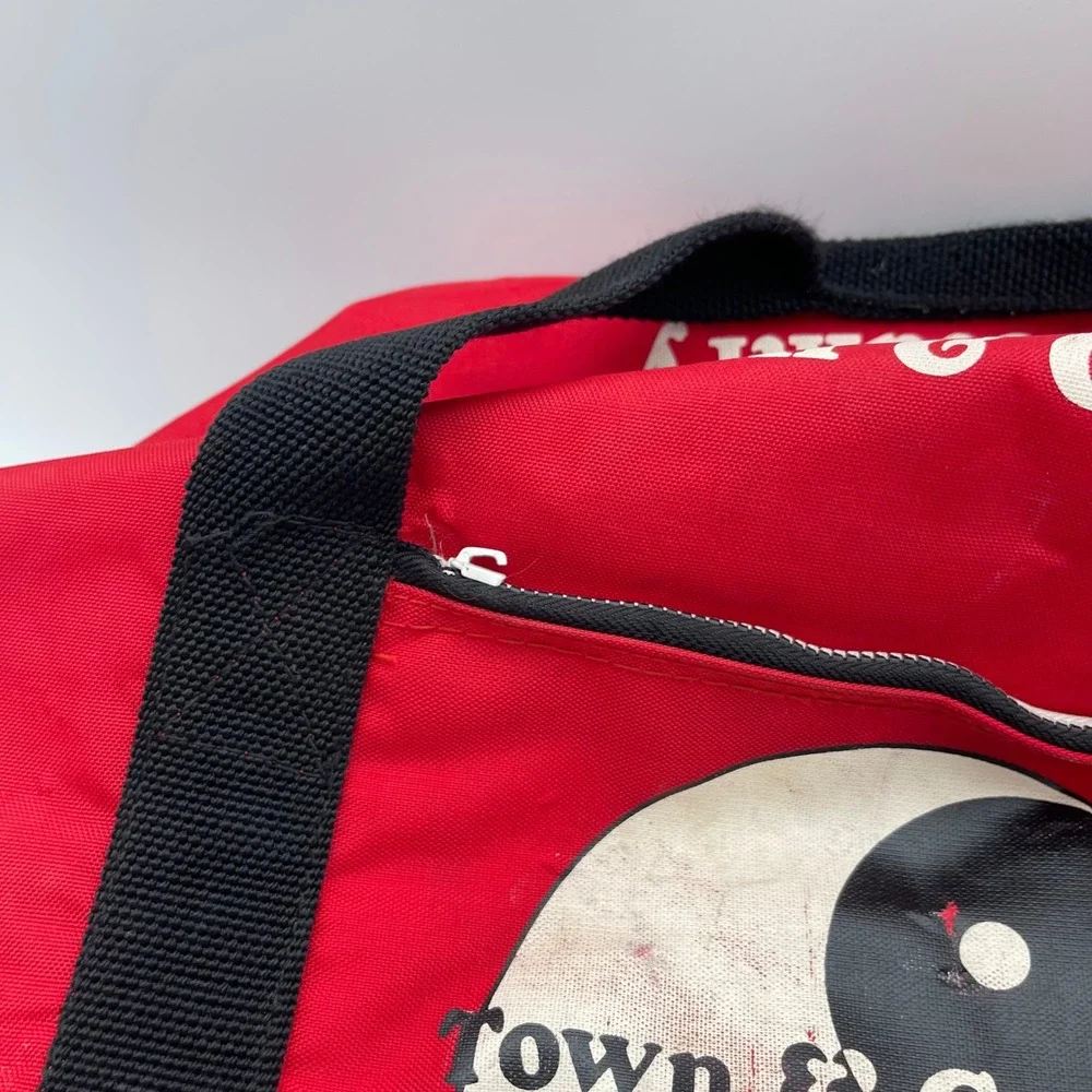 Vintage 80s Town & Country Surf Designs Red‎ Duffel Bag Pearl City Hawaii